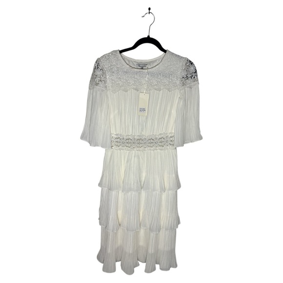 The Clothing Company Cream A-Line Flutter Sleeve Dress - Picture 5 of 6